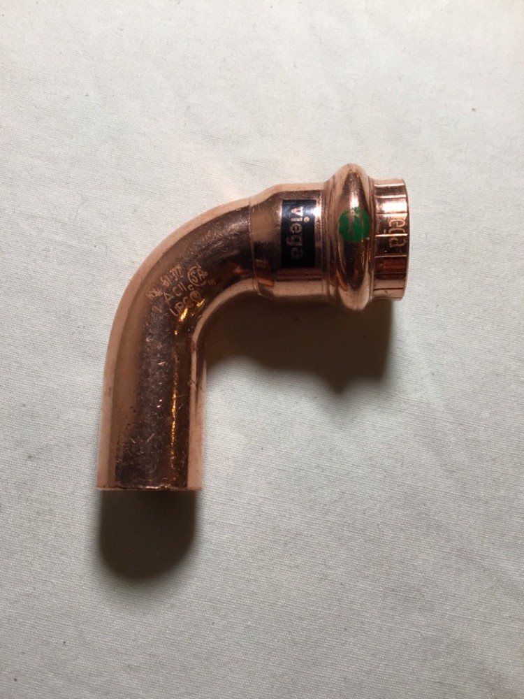 Viega ProPress 77347 Copper 90° Street Elbow -Copper 1/2”x 1/2 “ BAG Qty 10.