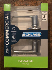 Schlage Elan Passage Door Handle Lever Hall/Closet Commercial Satin Chrome