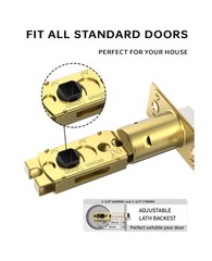 Asidrama 4 Pack Champagne Bronze Privacy Door Handles, Door Lever with Door K…