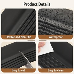 Inmozata Stair Edge Trim 20Ft Vinyl Anti-Slip Stair Nosing Stair Edge Protector