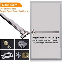Stainless Steel Panic Exit Bar with Exterior Lever Lock – Emergency Door Push Ha