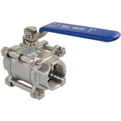 1/2″ – 1 inch 3 Piece Ball Valve NPT Thread Plumbing SS316 1000WOG US stock