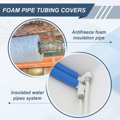 2pcs 1/3″ ID 3.3FT Pipe Insulation Foam Tube 0.63″ OD Tubing Cover Purple