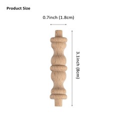20 Pack Wood Craft 3.15 inches (length), 0.7 (diameter), 3.1inch