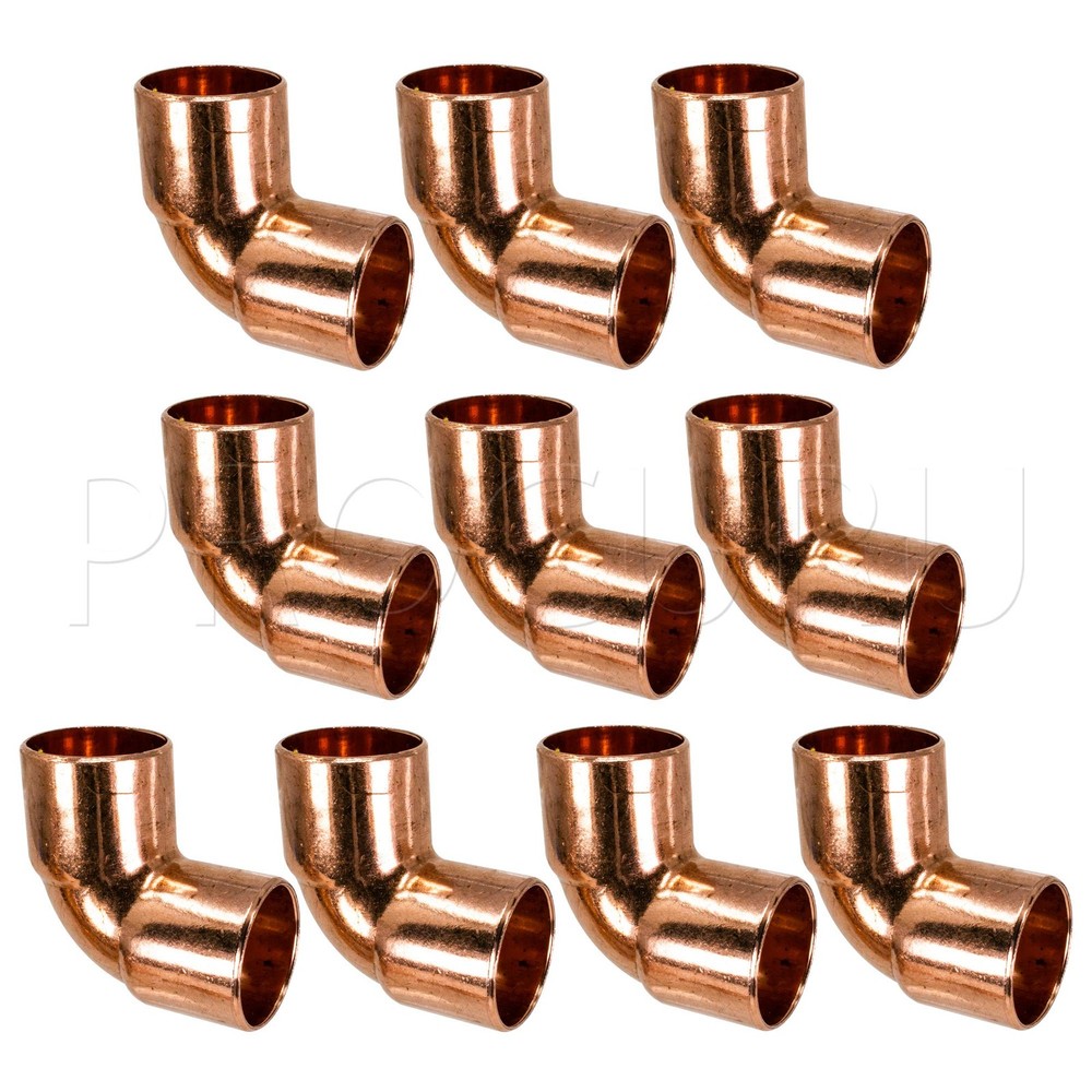 [10-Pack] PROCURU Made in USA Copper 1/2-Inch 0.5 Inch (1/2″),