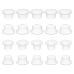 20pcs Faucet Leak-Proof Sealing Gasket Silicone Raw Material Belt White