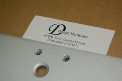 Design Hardware DH 416 TJ-2 AL Center Mount Drop Plate 3-9/16”