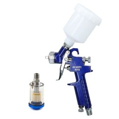 Mini HVLP Gravity Feed Spray Gun 0.8mm Nozzle 1/4″ BSP In Line Moisture Trap