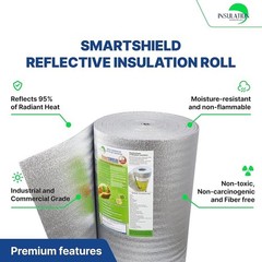 Reflective Insulation Vapor Barrier R17 Energy Saver Tear Proof Foam 300L x 48W