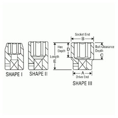 Grey Pneumatic 2012M 1/2 Inch Drive x 12mm Standard Length Impact Socket