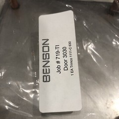 Trimco 1111C-630 Satin Stainless Steel 6″ x 6″ Flush Pull with Mount In Cup NOS