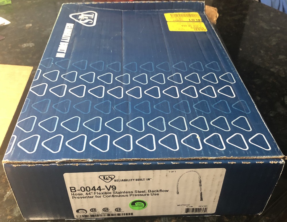 T & S B-0044-V9 SS Hose, VAC Breaker 3/4 FNPT