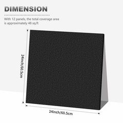 Art3d 12-PCS 24in x24in PVC Drop Ceiling Tiles, 3D Wall Panels Cover 48 Sq.ft