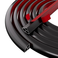 Flexible Quarter Round Molding Bendable Trim – Peel & Stick Silicone Edge Black