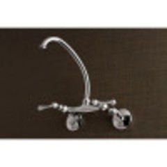 Kingston Brass KS374 Kingston 4 GPM Wall Mounted Double Handle – Chrome