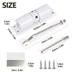 Automatic Door Closer, Stainless Steel Safety Spring Door Closer Adjustable