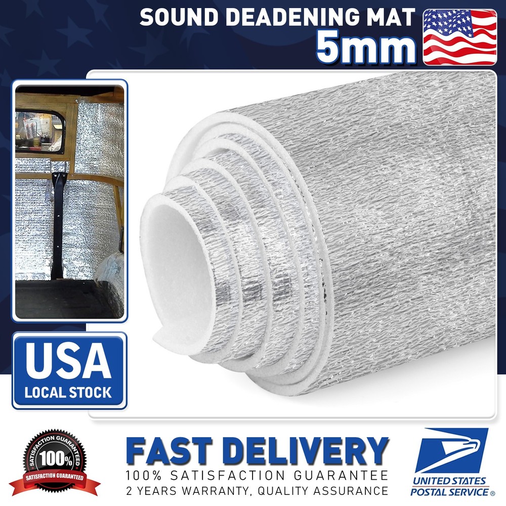 5mm Reflective Insulation Roll Foam Radiant Sound Deadener wrap 22Sqft 80″×40″