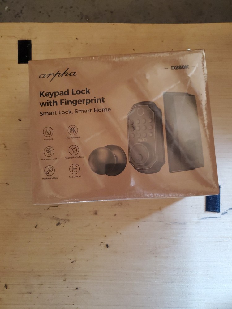 Keyless Entry Door Lock Deadbolt with Handle Set – Arpha 100 Code Smart Finge…