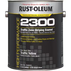 Rust-Oleum 2348402 Traffic Zone Striping Paint, 1 Gal., Yellow, Water -Based