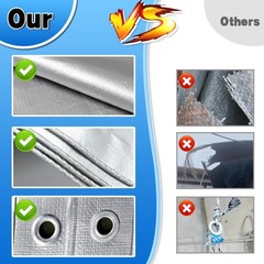 Heavy Duty Tarp 8′ x 10′, 12 Mil Thick Waterproof Poly Tarps, High Durability…