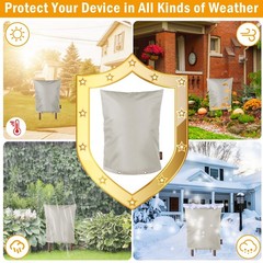 18×34″ Backflow Preventer Cover 600D Oxford Aluminum Foil Industrial Freeze Prot