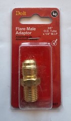 Do it 3/8 In. O.D. Tube x 1/4 In. M.I.P. Brass Male Flare Adapter 458837