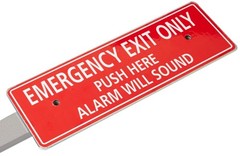 Emergency Door Exit Alarm Security System for Commercial Use Silver
