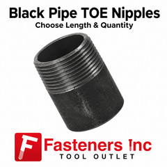 Black Iron Pipe TOE Nipple Fittings NPT Gas Schedule 40 Choose Size & Qty