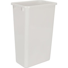 50 Quart White Kitchen Cabinet Waste Container Trash Can Garbage Bin Replacement