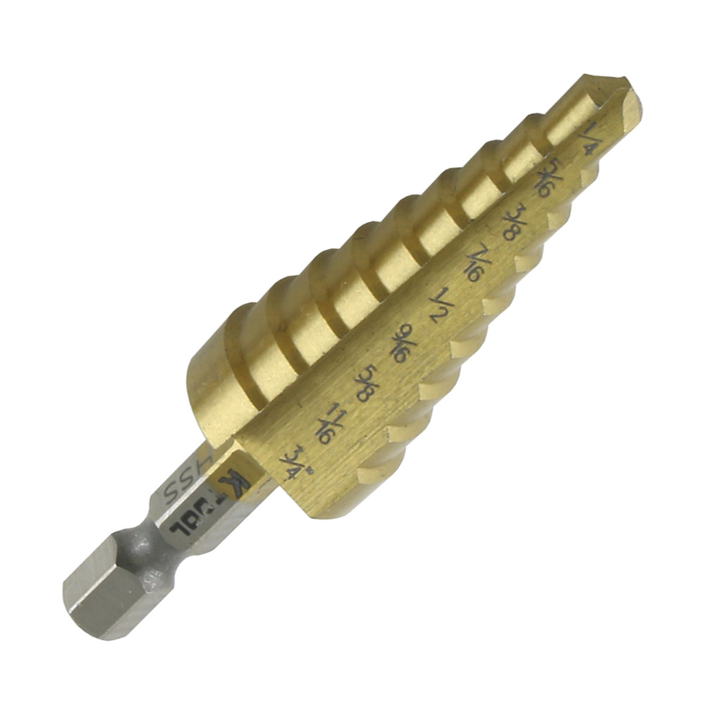 K Tool International Step Drill Bit 1/4″-3/4″ 71237