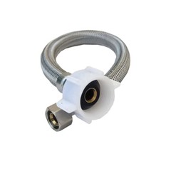 Lasco Stainless Braided Toilet Water Connector, 1/2″IPS x 9″ Length, 10-0809