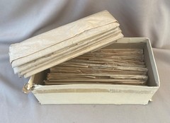 Lot of 18 BRASS BACKPLATES Mortise Lock Round Key Cylinder 2.5″ X 9″ NOS *NEW*