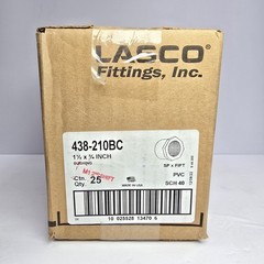 Lasco 438-210BC 1 1/2″x3/4″ Bushing SP X FIPT Sch 40 PVC Qty 25