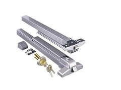 Door Push Bar Panic Exit Device w/ Exterior Lever Emergency Lock Stainless – NEW