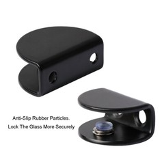 304 Stainless Steel Brushed Glass Clamp Stair Handrail Flat Bottom Bracket Clamp