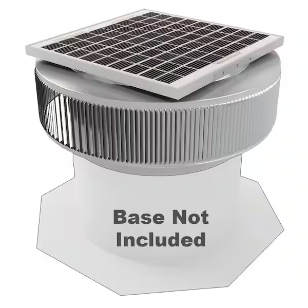 1007 CFM Mill Finish 15-Watt Solar Powered 14 in. Dia. Retrofit Attic Roof Fan