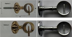 Brass rope carrier Ø 40 mm rope holder wall holder handrail ropes