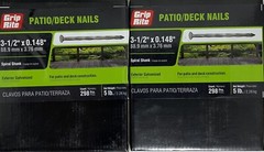 (2-5 Lb Boxes) 16D 3-1/2” Spiral Shank GALVANIZED Patio / Deck Nails 16HGSTPD5