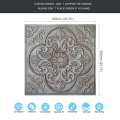 Decorative ceiling tile Emboss interior wall panel for Nightclub PL88 10Pcs