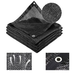 Cliselda 70%-80% Black Shade Cloth for Patio, 6 x 50ft UV Resistant Sun Shade…