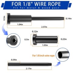 50pcs Black Invisible Cable Railing Hardware, 1/8″ T316 Stainless Steel Invis…