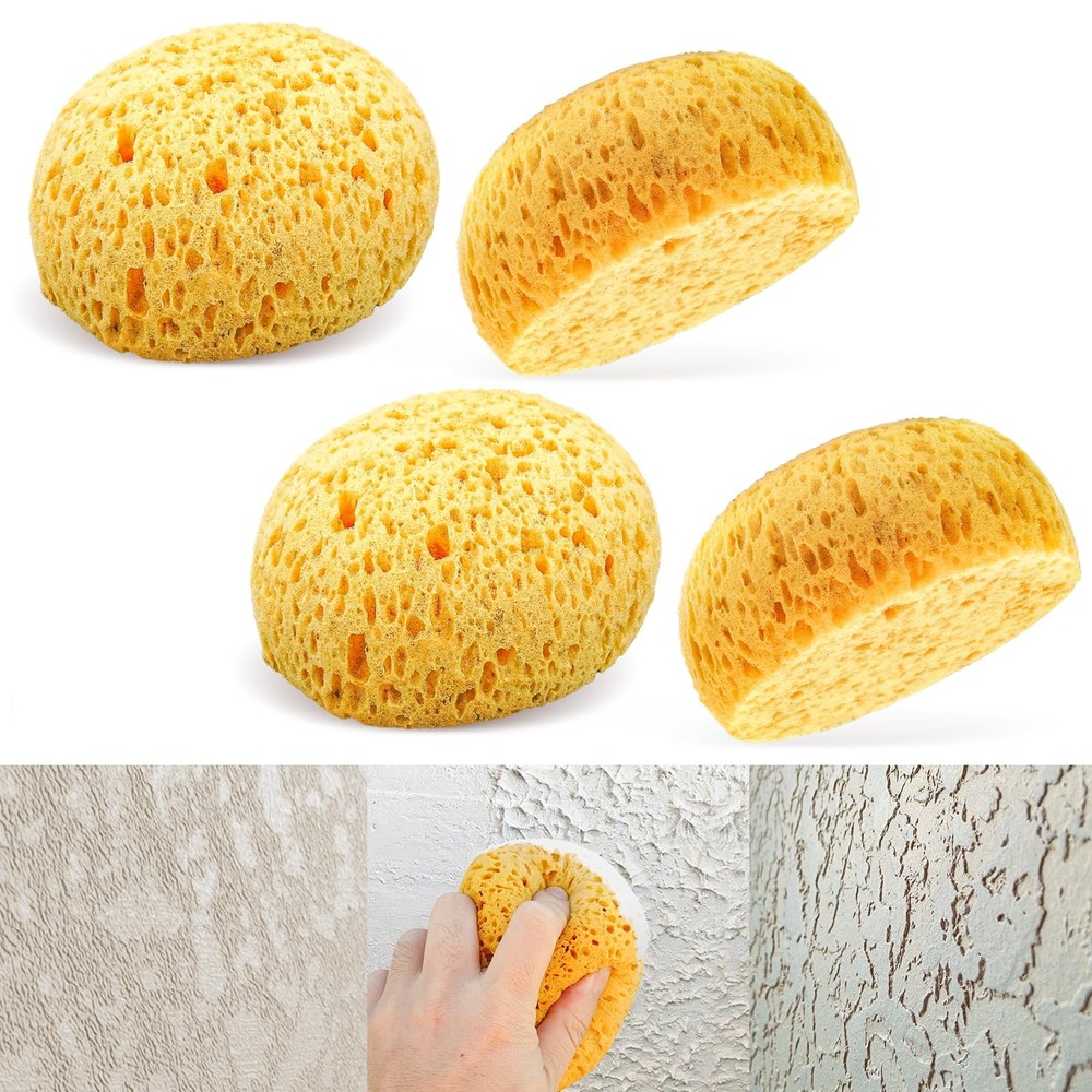 4Pcs Knockdown Texture Sponges, Sponge for Patch/Repair Ceiling Drywall Wall,…