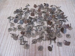 150 Vintage Copper Roofing Rivets, Pins, Clips – For Old Style Shingles & Siding