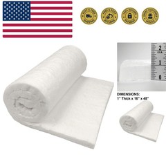 Ceramic Fiber Insulation, 1″ Thick x 16″ x 48″, 2400F Fireproof Insulation Bl…