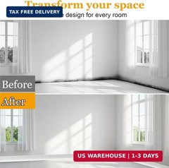 Self-Adhesive Flexible Baseboard Molding Trim – 20 Ft Vinyl Wall Base for Curved