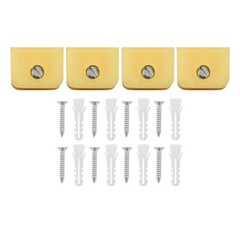 4Pc Glass Clamps Screw Brushed Gold 31.5x24x20.5mm for Glass Shelves Shower Room
