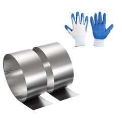 2 Pcs 3.9in x 3.3ft Stainless Steel Flashing Roll, 0.1mm Metal Roof Panels