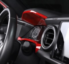 For Toyota Tacoma 2016-2023 Interior Dashboard Frame Trim Cover Red ABS 2Pcs