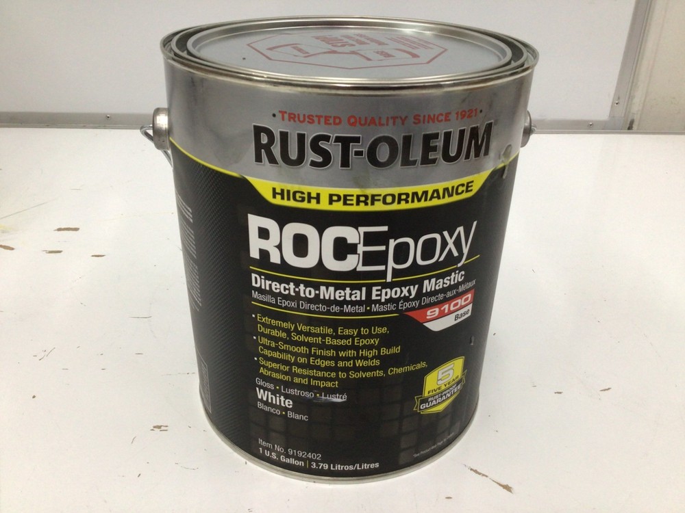 RUST-OLEUM 9192402 Epoxy Mastic Base,9100,White,1 gal,Can 5A276