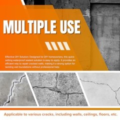 Concrete Foundation Crack Repair Kit, with Automatic Injector, High Performance,